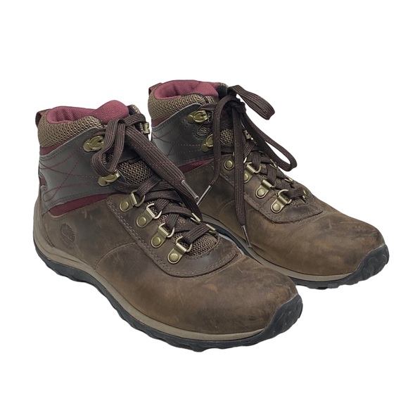 Timberland ✪ Norwood Mid Waterproof Hiking Boot ✪ Distressed Brown Leather ✪ 8M - Picture 9 of 16